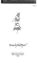 Cover of: All that, so simple: poems
