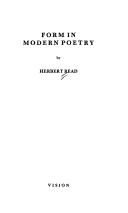 Form in Modern Poetry by Herbert Edward Read