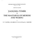 Cover of: Saqqara Tombs 1 by W. V. Davies