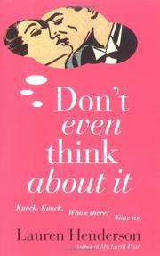 Cover of: Don't even think about it