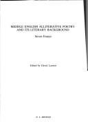 Middle English Alliterative Poetry and Its Literary Background by David A. Lawton