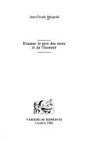 Cover of: Erasme: le prix des mots et de l'homme