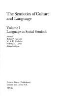 Cover of: The Semiotics of Culture and Language: Language As Social Semiotic (Open Linguistics Series)