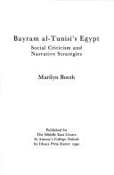Bayram al-Tunisi's Egypt by Marilyn Booth
