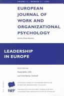 Cover of: European Journal of Work and Organizational Psychology: Leadership in Europe