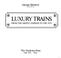 Cover of: Luxury trains from the Orient Express to the TGV