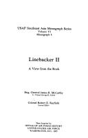 Cover of: Linebacker II: A View from the Rock (USAF Southeast Asia monograph series)