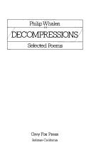 Cover of: Decompressions: selected poems