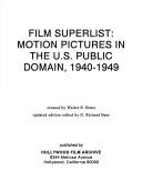 Cover of: Film superlist by Walter E. Hurst