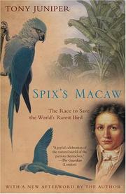 Cover of: Spix's Macaw by Tony Juniper, Tony Juniper