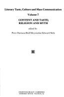 Cover of: Content and taste: religion and myth