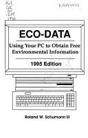 Eco-data by Roland W. Schumann