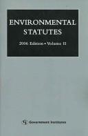 Cover of: Environmental Statutes | Government
