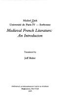 Cover of: Medieval French Literature: An Introduction (Medieval and Renaissance Texts and Studies, No 110)