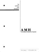 Cover of: Amh Accreditation Manual for Hospitals: Standards/1991 (Comprehensive Accreditation Manual for Hospitals (Camh))