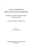 Cover of: Acta Conventus Neo-Latini Sanctandreani: proceedings of the Fifth International Congress of Neo-Latin Studies, St. Andrews, 24 August to 1 September 1982