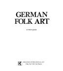 Cover of: German folk art