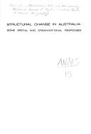 Cover of: Structural change in Australia: some spatial and organisational responses