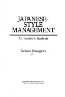 Cover of: Japanese-style management: an insider's analysis