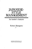Cover of: Japanese-Style Management: An Insider's Analysis
