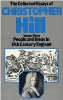 Cover of: People and Ideas in 17th Century England (Collected Essays of Christopher Hill)