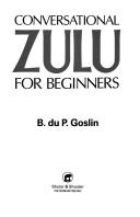 Cover of: Conversational Zulu for beginners