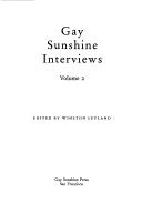 Cover of: Gay Sunshine Interviews by Winston Leyland, Winston Leyland