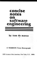 Cover of: Concise notes on software engineering