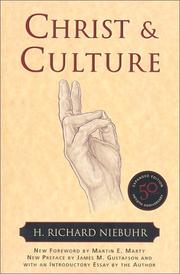 Christ and culture by H. Richard Niebuhr