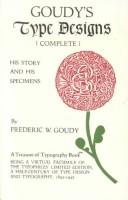 Cover of: Goudy's Type Designs by Frederic W. Goudy, Frederic W. Goudy