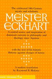 Cover of: Meister Eckhart by Meister Eckhart