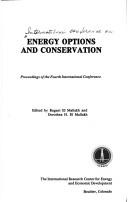 Energy options and conservation by International Conference on Energy Options and Conservation University of Colorado 1977.