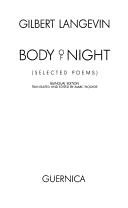 Cover of: Body of night | Gilbert Langevin