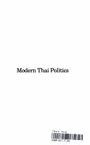 Cover of: Modern Thai Politics by Clark D. Neher