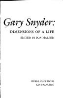 Cover of: Gary Snyder by edited by Jon Halper.