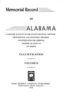 Cover of: Memorial Record of Alabama by Brant