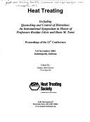 Cover of: Heat Treating by ASM Heat Treating Society. Conference and Exposition, Ind.) ASM Heat Treating Society. Conference and Exposition (17th : 1997 : Indianapolis, Ind.) International Induction Heat Treating Symposium (1st : 1997 : Indianapolis, David L. Milam