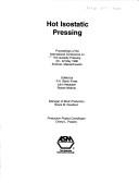 Cover of: Hot isostatic pressing by International Conference on Hot Isostatic Pressing (1996 Andover, Mass.)