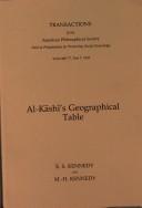 Cover of: Al-Kashī's geographical table by E. S. Kennedy