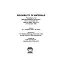 Cover of: Weldability of materials by Materials Weldability Symposium (1990 Detroit, Mich.)