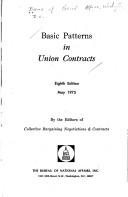 Cover of: Basic patterns in union contracts