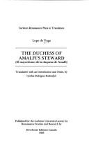 Cover of: The duchess of Amalfi's steward = by Lope de Vega