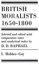 Cover of: British Moralists by D. D. Raphael