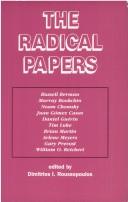 Cover of: Radical Papers by Dimitrios I. Roussopoulos