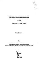 Cover of: Generative Literature and Generative Art: New Essays