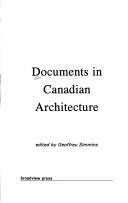 Cover of: Documents in Canadian Architecture