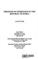 Cover of: Freedom of expression in the Republic of Korea.