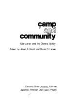 Cover of: Camp and Community by 