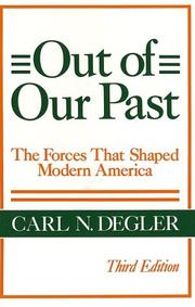 Cover of: Out of Our Past (Harper Torchbooks) by Carl N. Degler