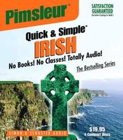 Cover of: Irish: Learn to Speak and Understand Irish (Gaelic) with Pimsleur Language Programs (Quick & Simple Basic Programs)